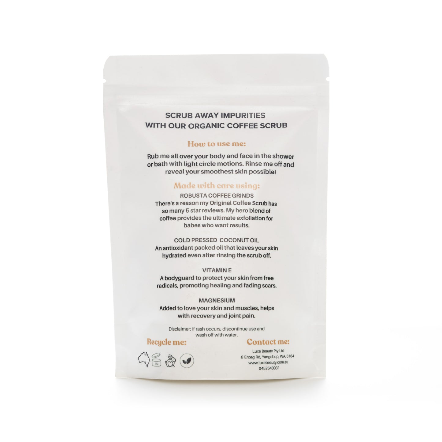 Luxe Beauty Lavender Coffee Scrub