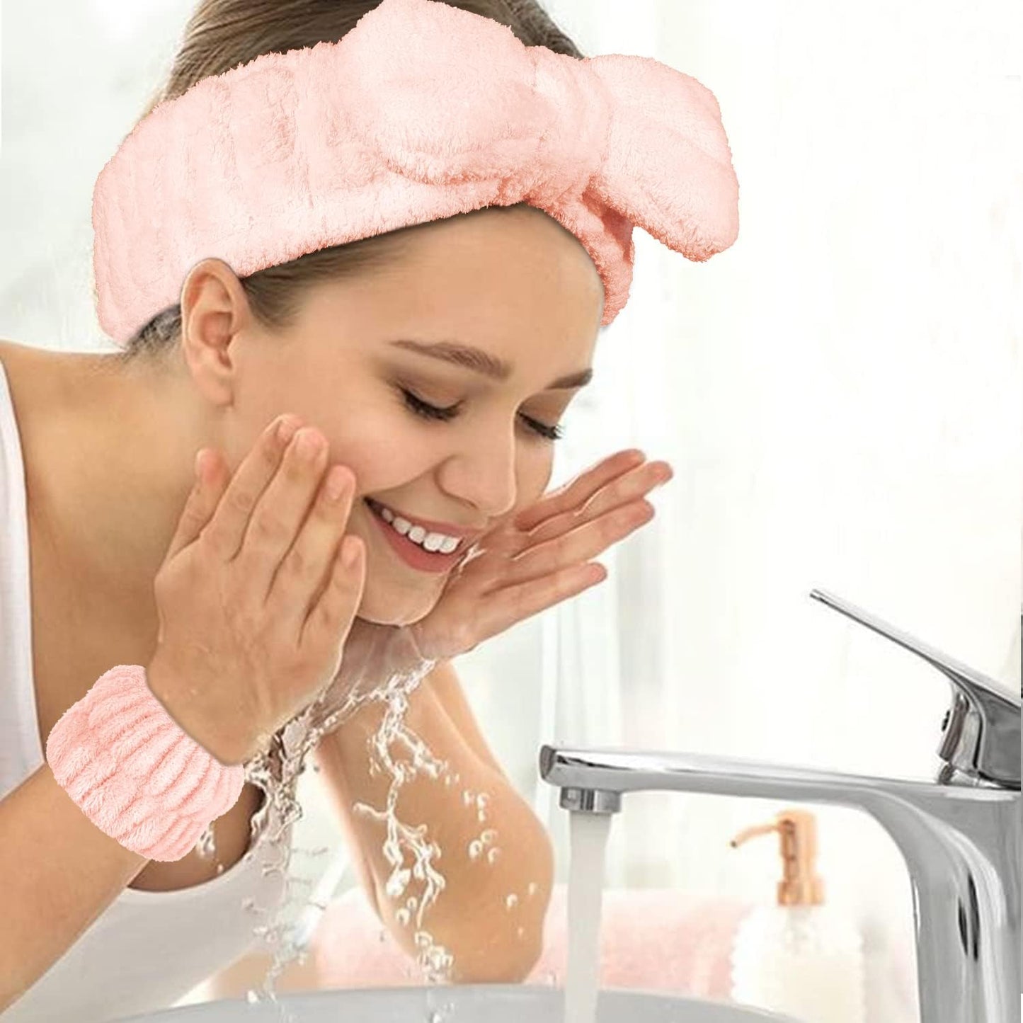 Luxe Hair and Wrist Band Face Washer Set